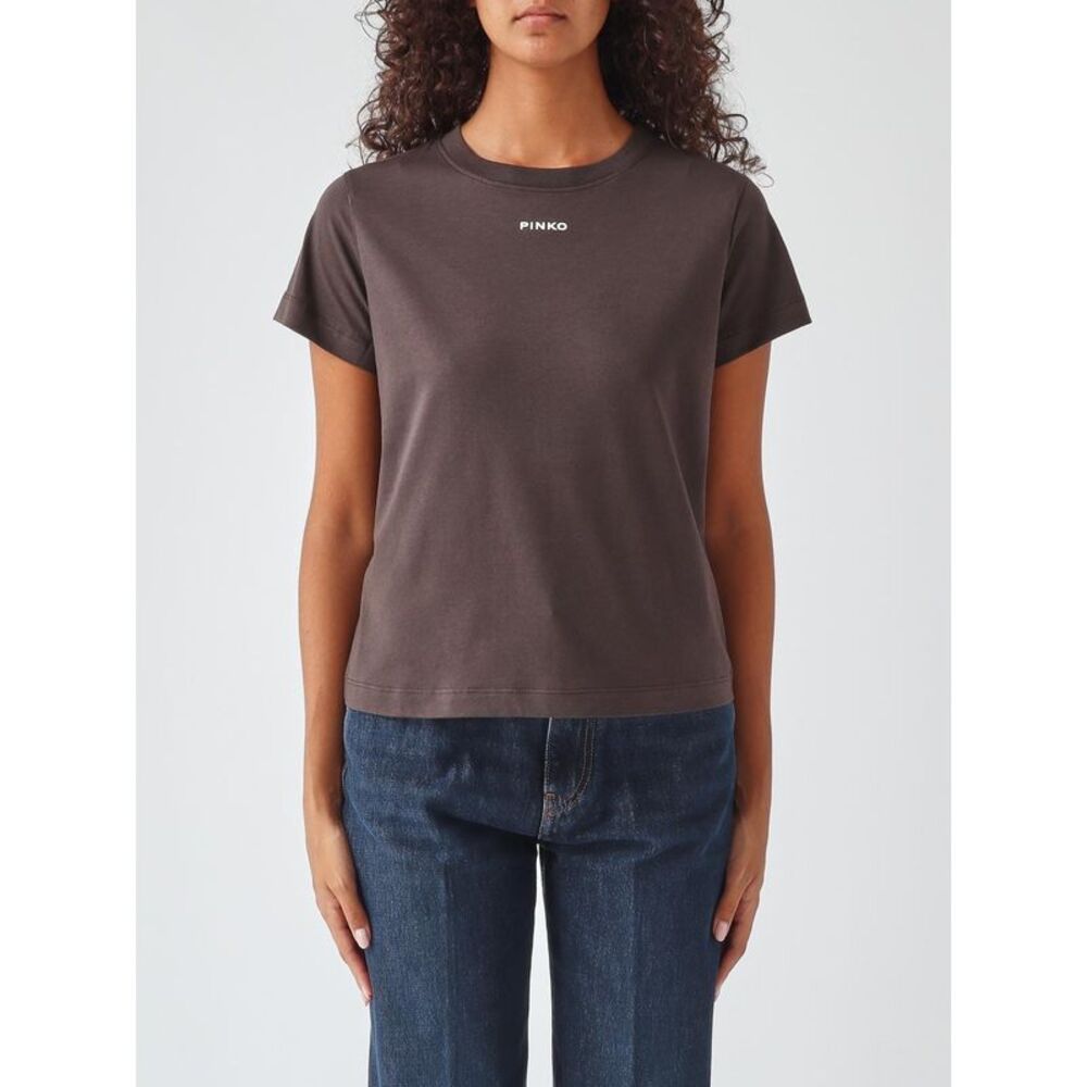 Pinko Women Pinko Cotton Short-Sleeve T-Shirt With Contrast Logo